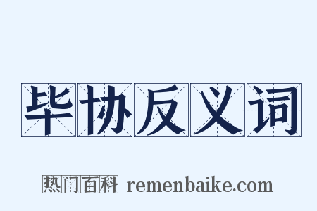 毕协反义词是什么意思的图片